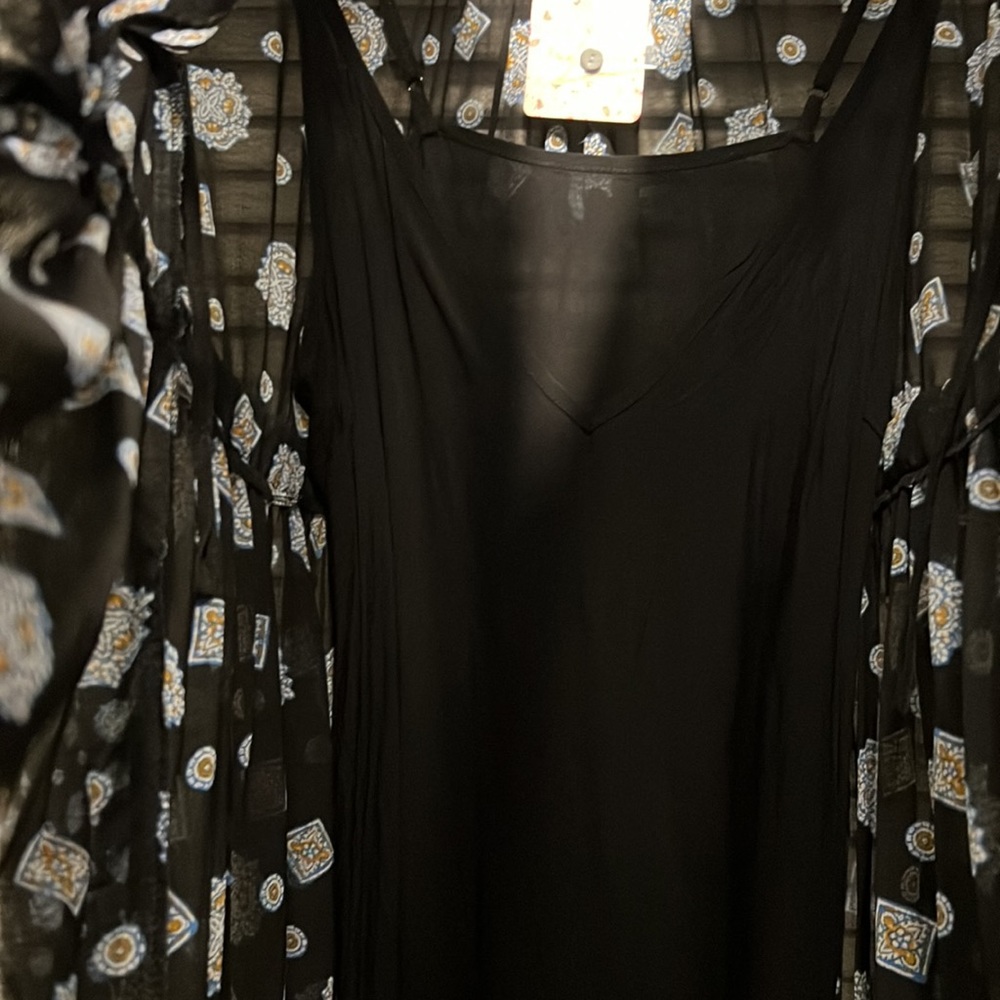 NWT Free People Turn Turn Long Sleeve Sheer Mini dress Medallon Print - Picture 8 of 11